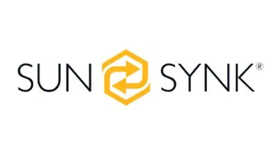 Sun Synk logo with golden hexagon symbol