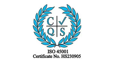 ISO 45001 occupational health safety management certification badge