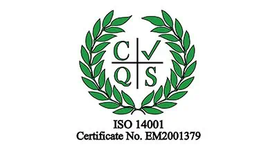ISO 14001 environmental management certificate emblem badge